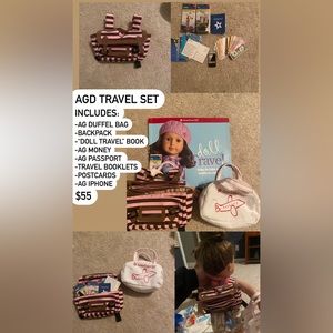 AGD travel set (books, backpacks, money, phone)